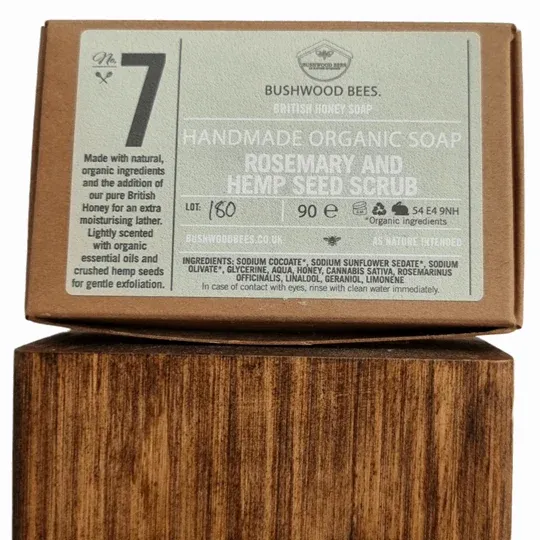 Organic Honey Soap Scrub - Rosemary and Hemp Seed - Image 2